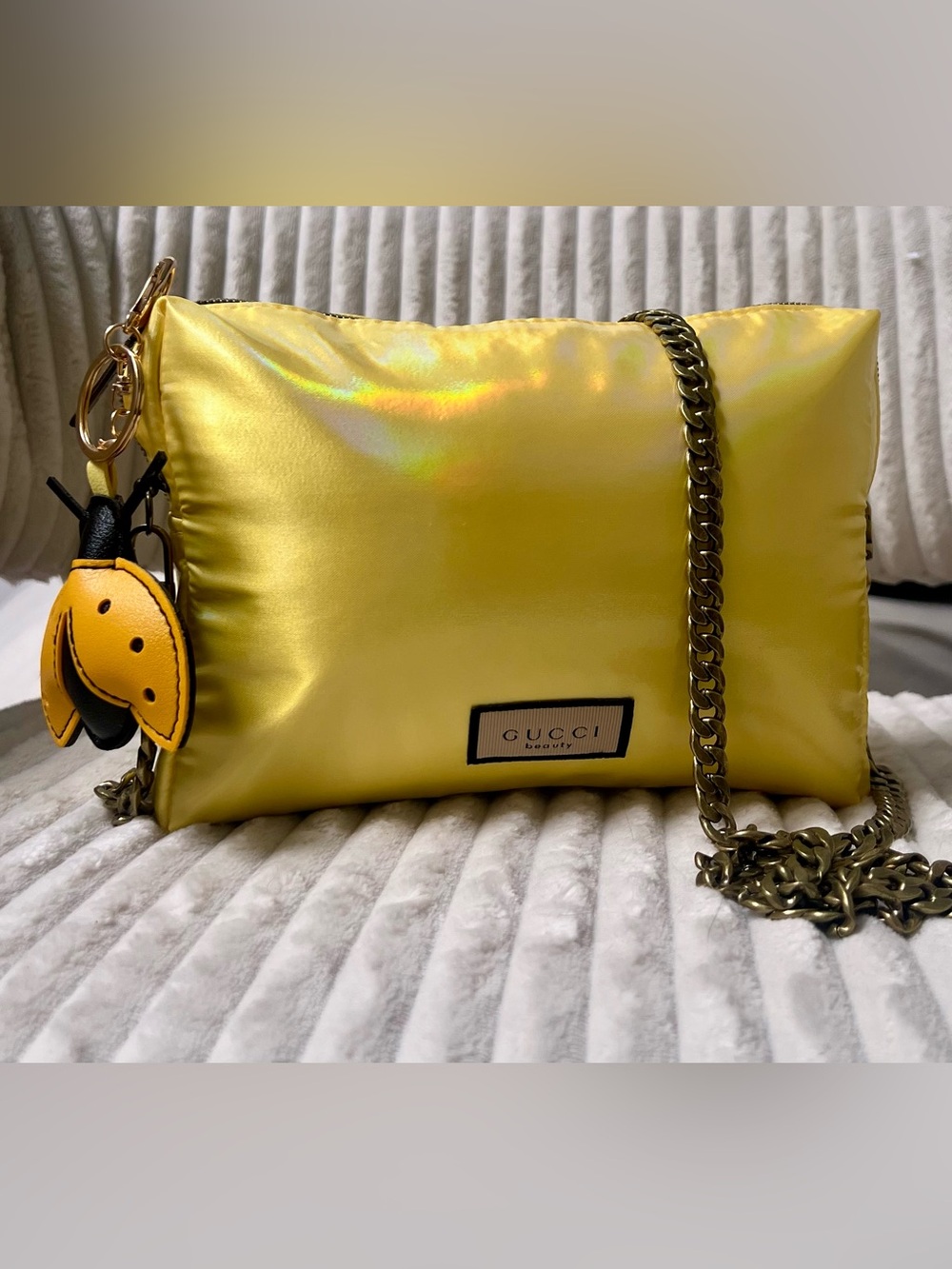 Gucci Beauty Upcycled Beauty Pouch Iridescent Crossbody Bag